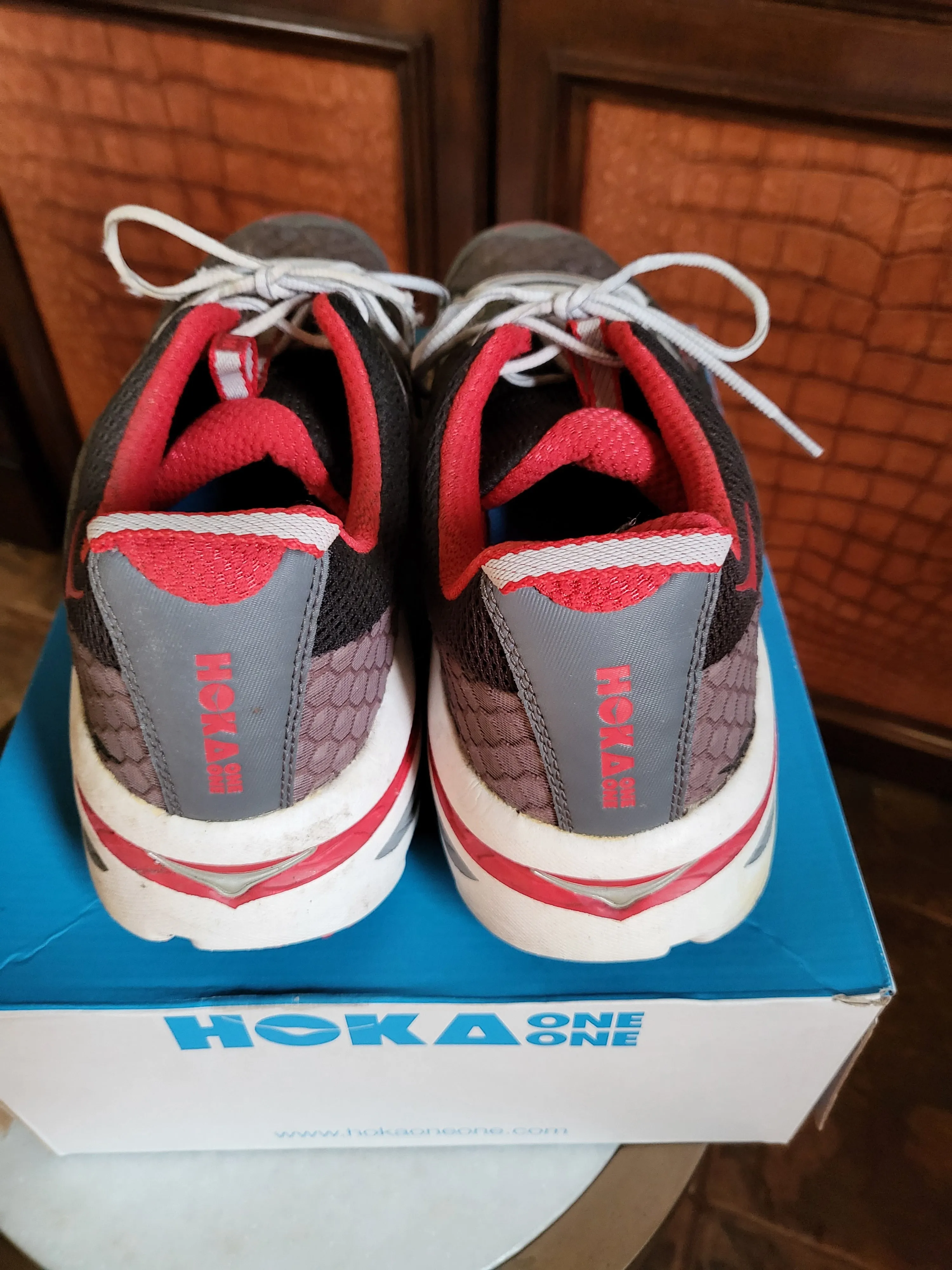 Hoka One One Men's Stinson 3 ATR Shoes 1008326 Grey / Orange Flash Size 14.5