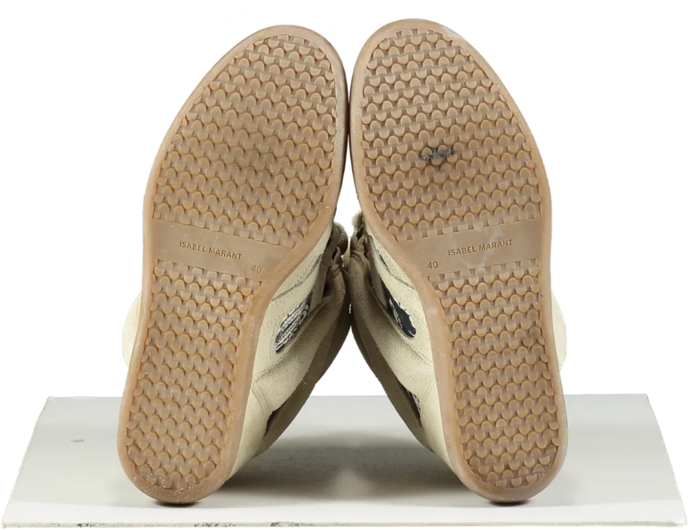 Isabel Marant Cream Beckett Suede Trainers UK 7 EU 40 👠