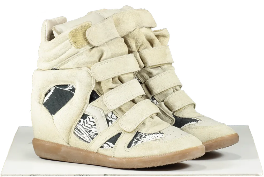 Isabel Marant Cream Beckett Suede Trainers UK 7 EU 40 👠