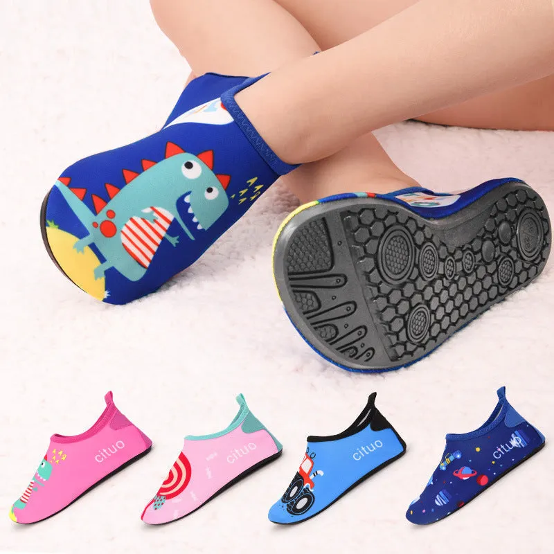 Kid's Cool Printed Aqua Water Shoes for Beach
