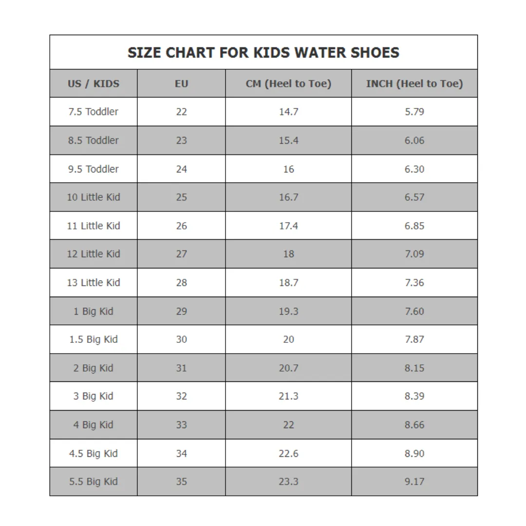 Kid's Cool Printed Aqua Water Shoes for Beach
