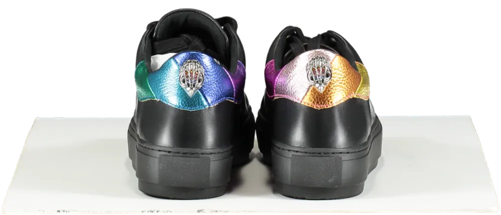 Kurt Geiger Black Laney Eagle Rainbow Detail Trainers BNIB UK 5 EU 38 👠