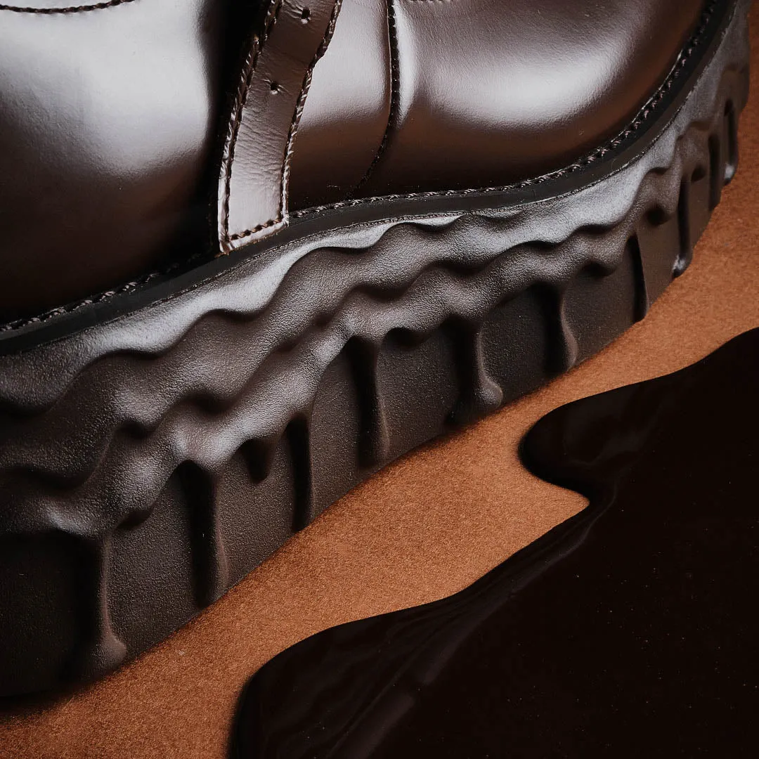 Melting Chocolate Leather Mary Jane (Brown)【Japan Jewelry】
