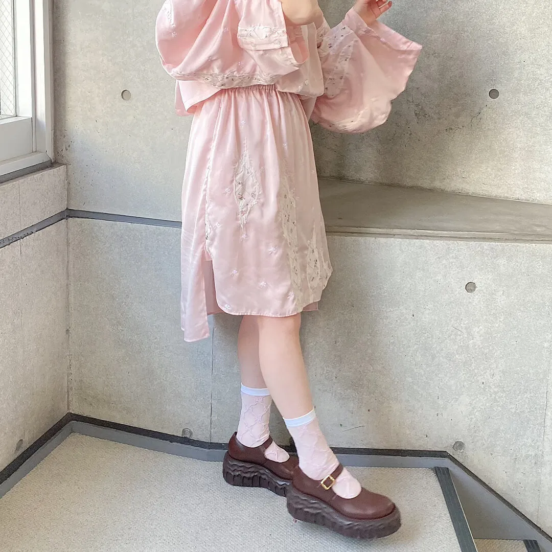 Melting Chocolate Leather Mary Jane (Brown)【Japan Jewelry】