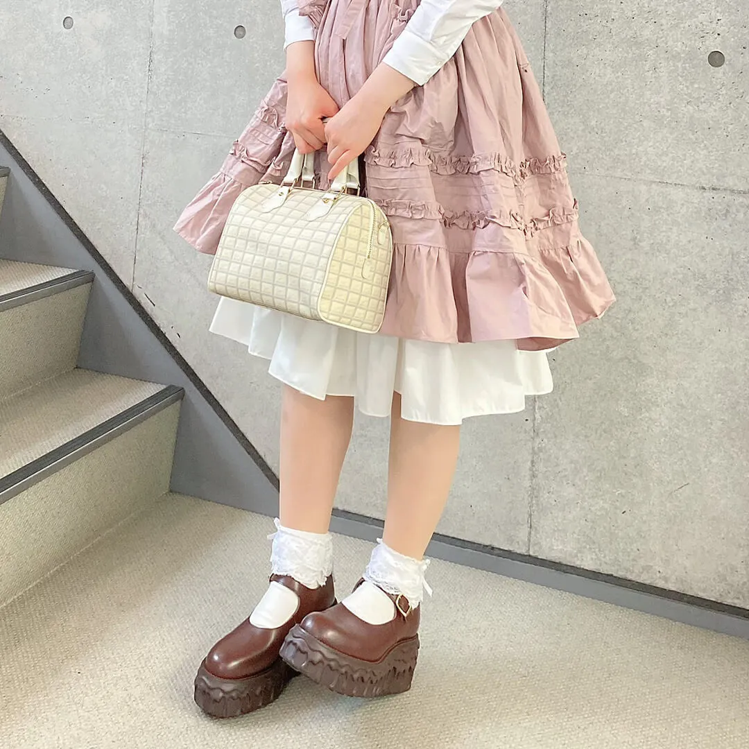 Melting Chocolate Leather Mary Jane (Brown)【Japan Jewelry】