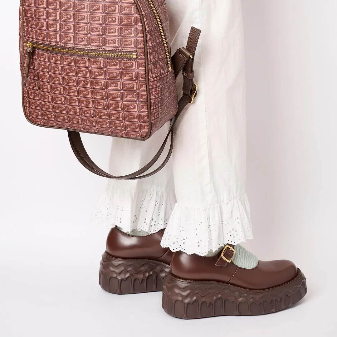 Melting Chocolate Leather Mary Jane (Brown)【Japan Jewelry】