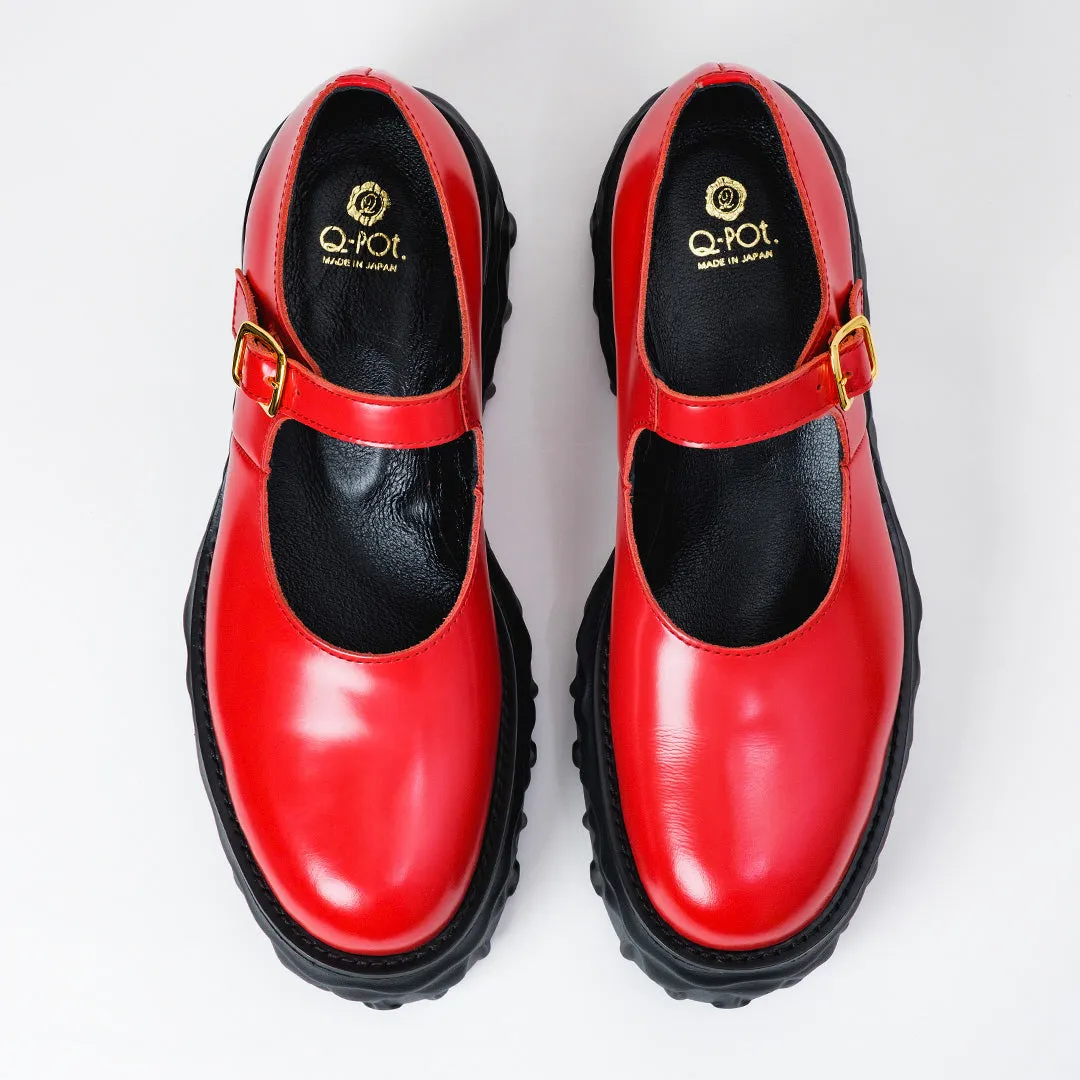 Melting Chocolate Leather Mary Jane (Red)【Japan Jewelry】
