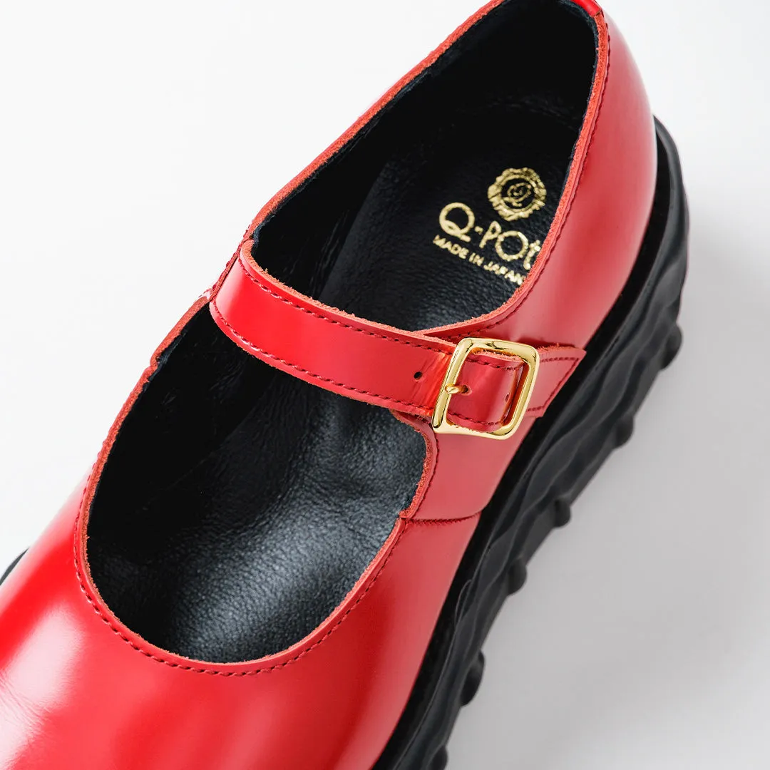 Melting Chocolate Leather Mary Jane (Red)【Japan Jewelry】