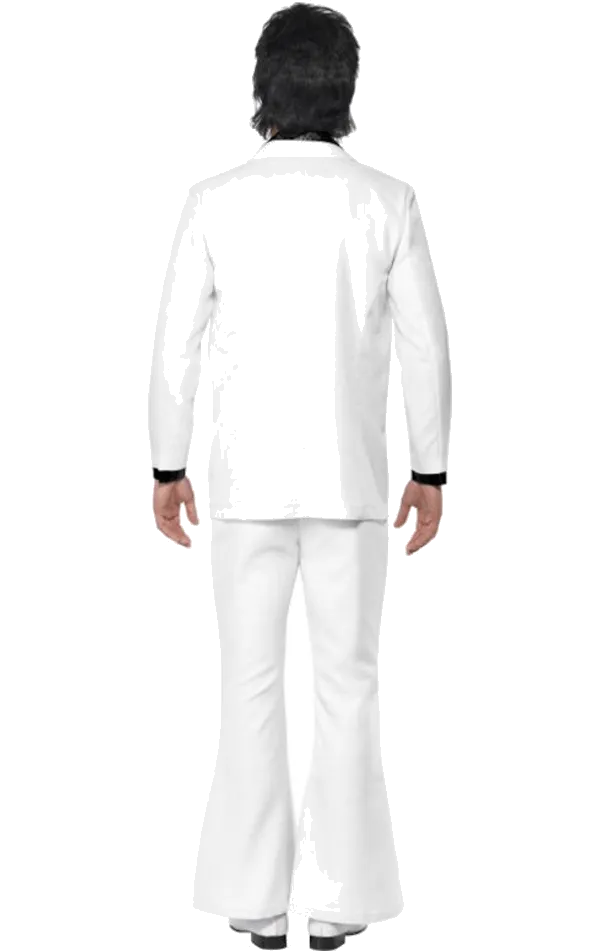 Mens 1970s White Disco Suit Costume