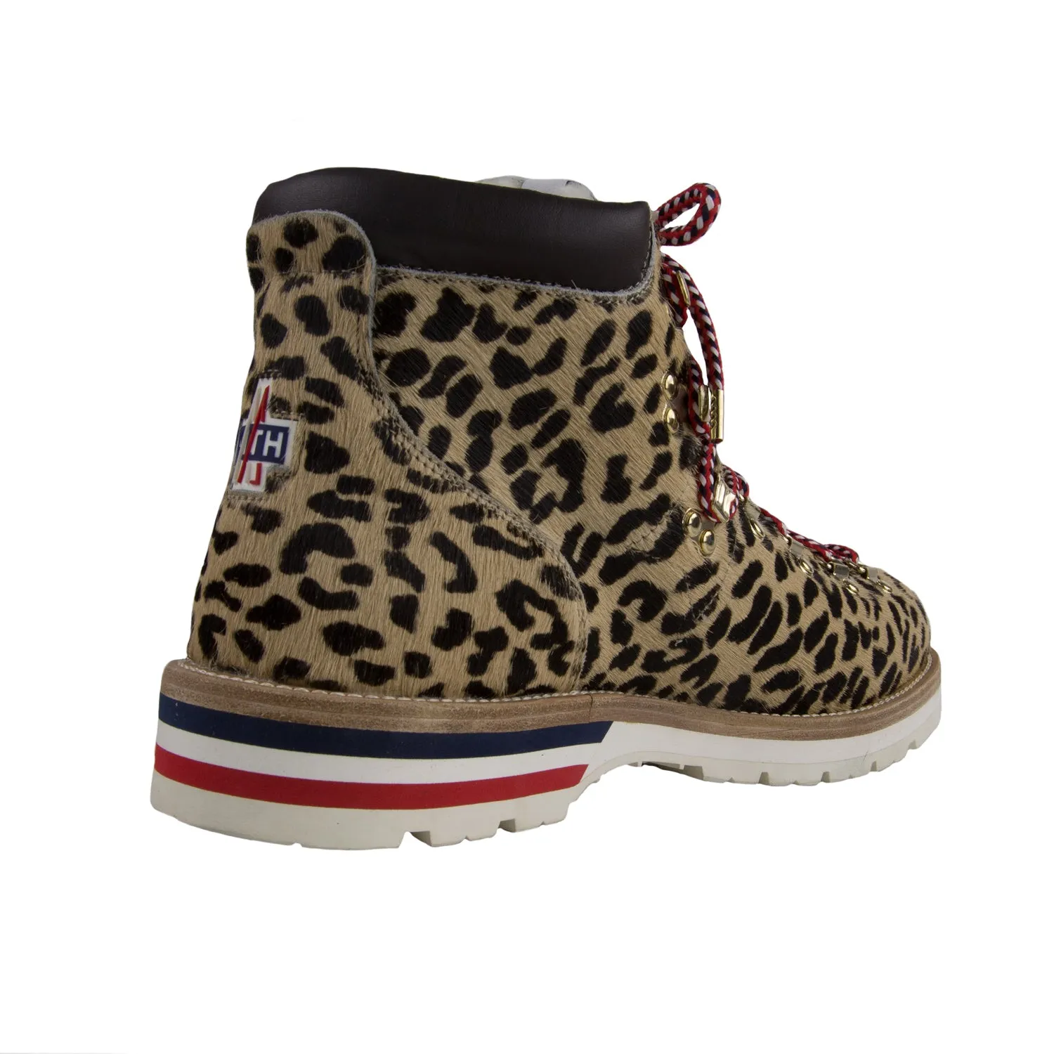 MONCLER X KITH Men's Pony Hair Peak Hiking Boots, Leopard Print, US 11