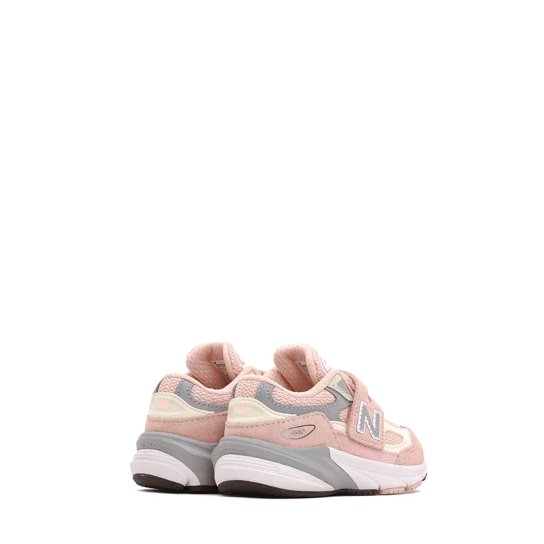 New Balance Infant 990v6 Wide Hook and Loop Pink Haze IV990PK6-WIDE