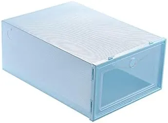 NEW Shoe Storage Box Stackable and Foldable, Transparent and Space-Saving Storage Shoes, Shoe Rack Easy to Build Yourself, Suitable for Shoes up to Size 12, 6pk