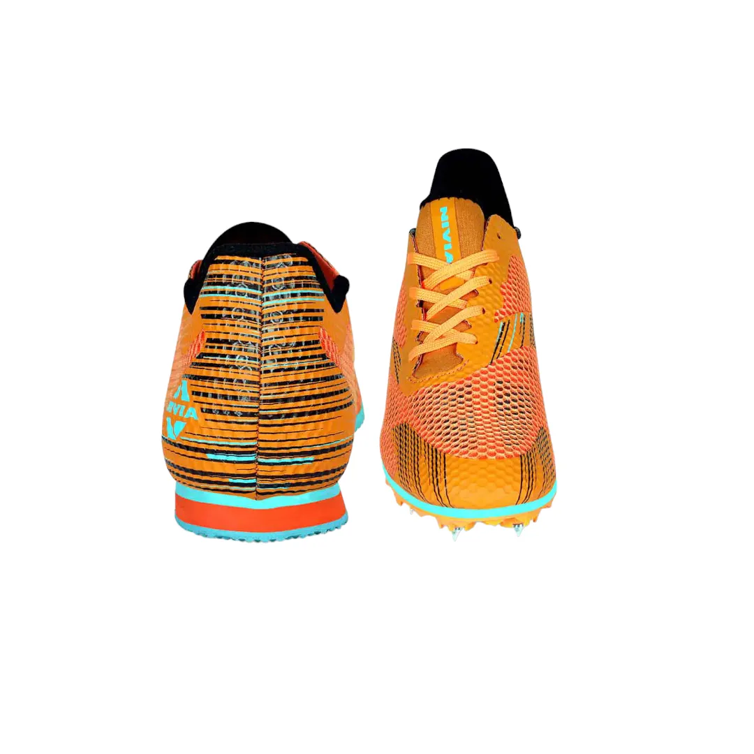 NIVIA TF-800 Track and Field Spikes Running Athletic Shoes (Orange)