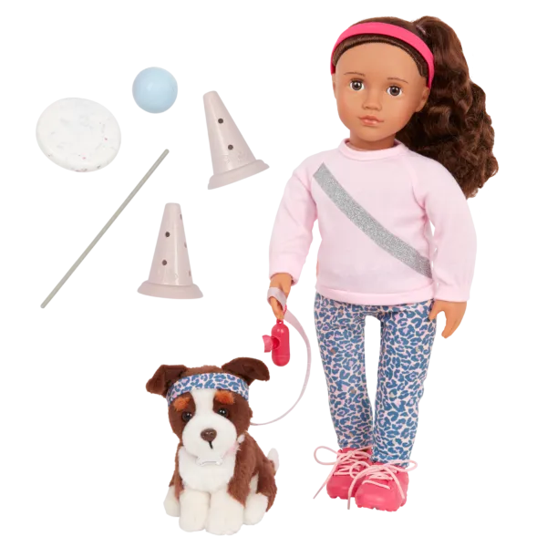 Our Generation 18" Doll with Pet Dog - Natalia & Nillie
