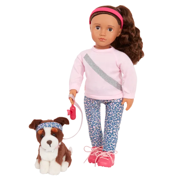 Our Generation 18" Doll with Pet Dog - Natalia & Nillie