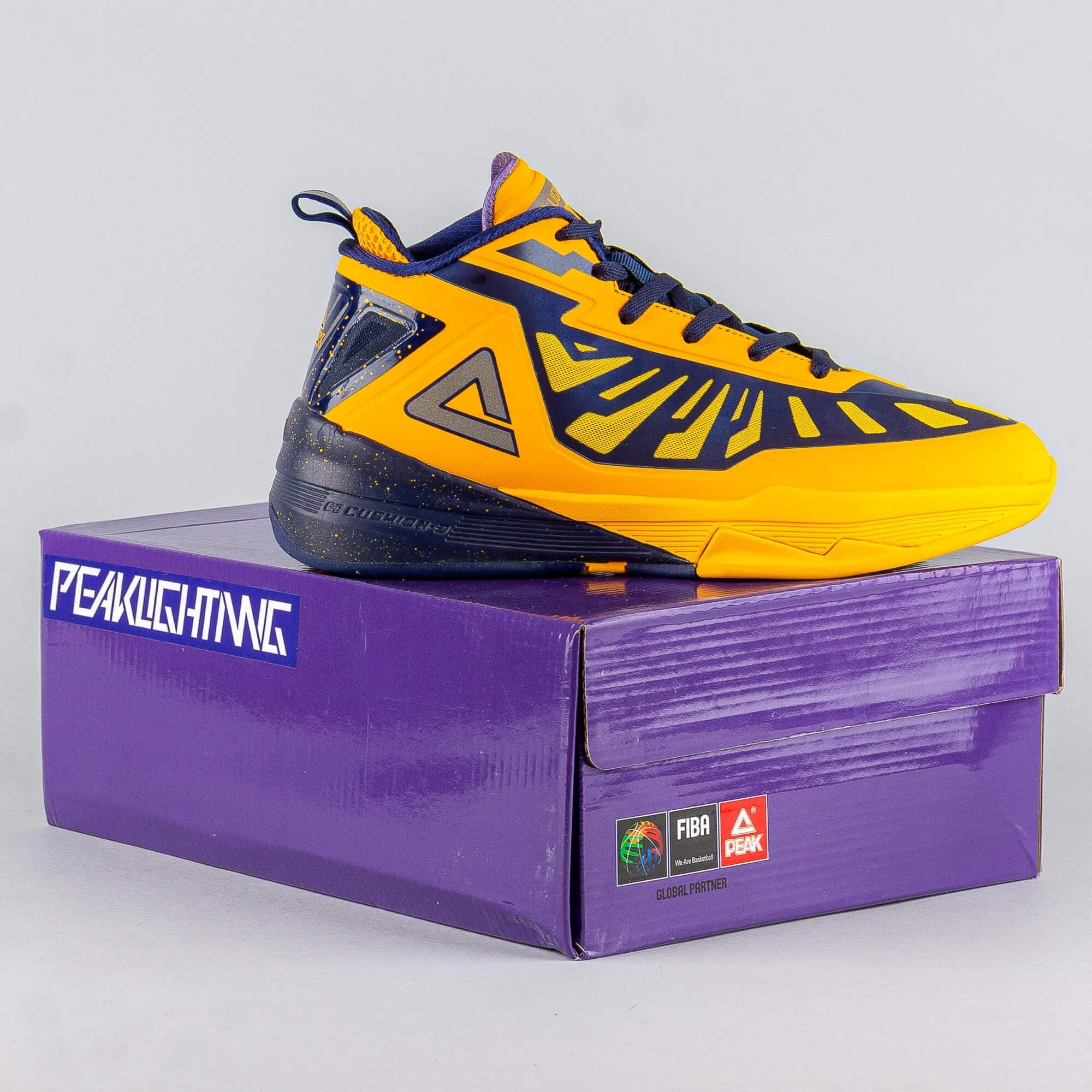 Peak Basketball Shoes Lighting III Orange Yellow/Navy