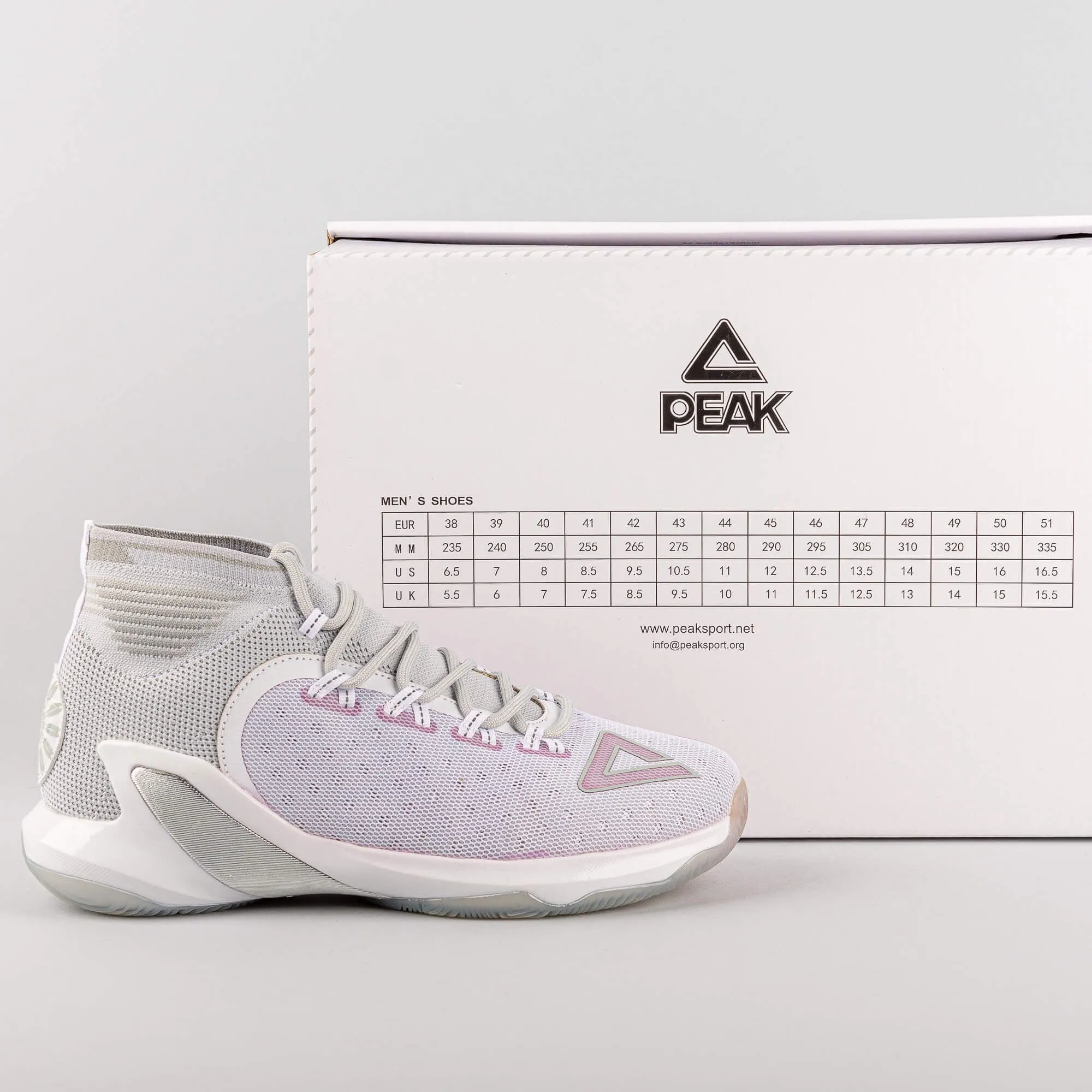 PEAK Tony Parker TP9 5 HI Basketball Shoes LT.GREY