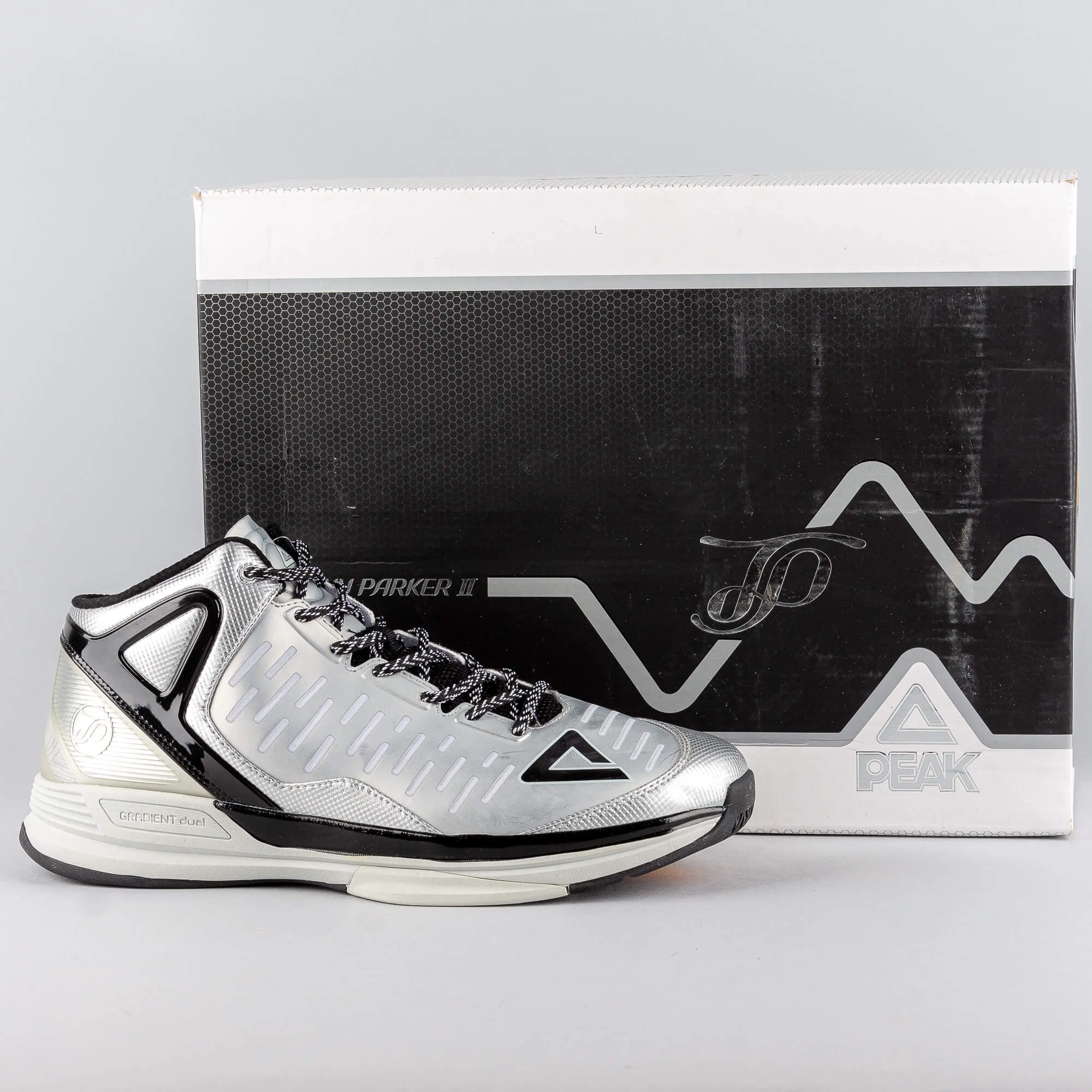 PEAK TP9-II Basketball Shoes Silver/Black