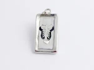 Pewter Frame with Irish Dance soft shoes and sterling silver heart print pendant-resin, Feis,