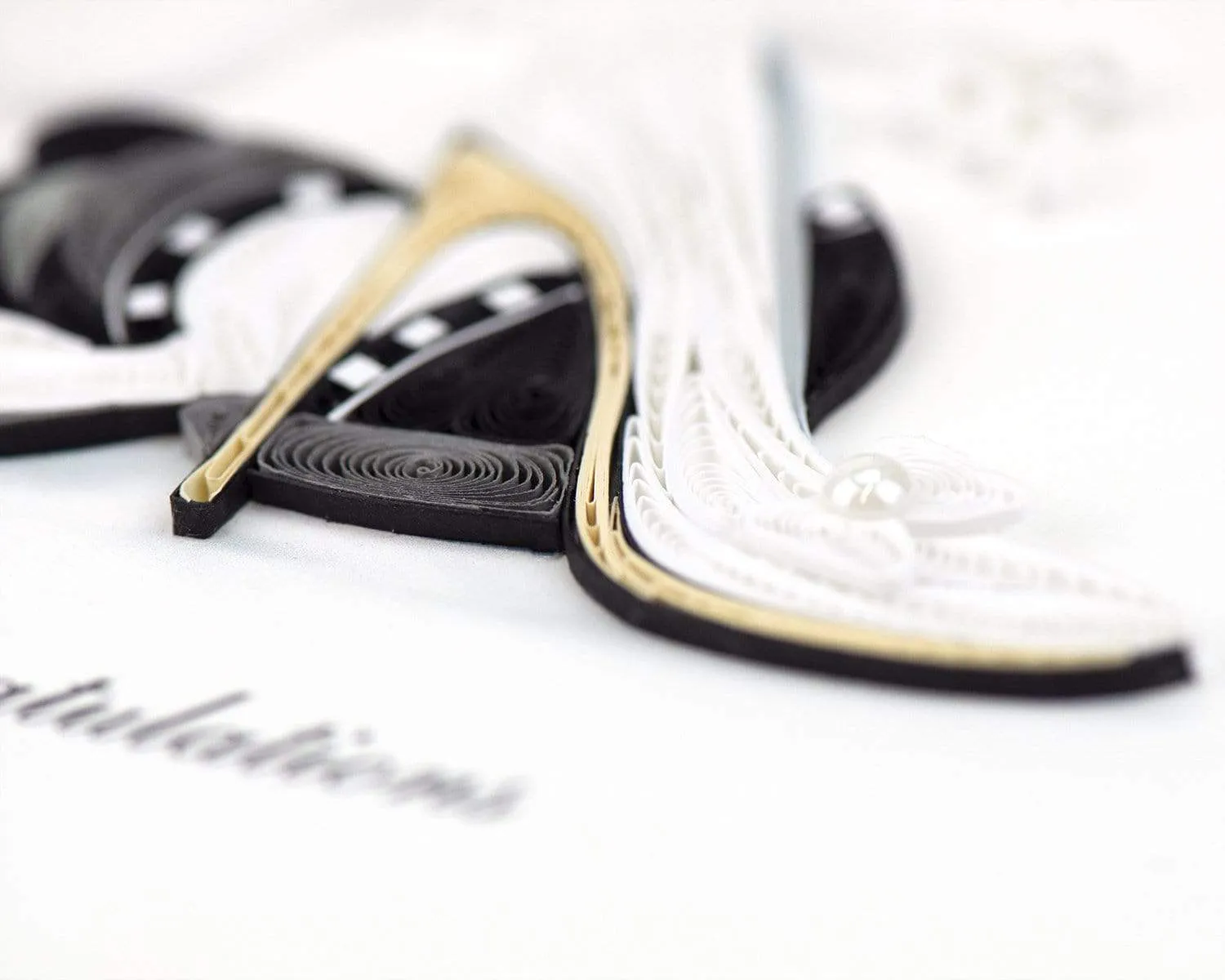 Quilled First Dance Wedding Card