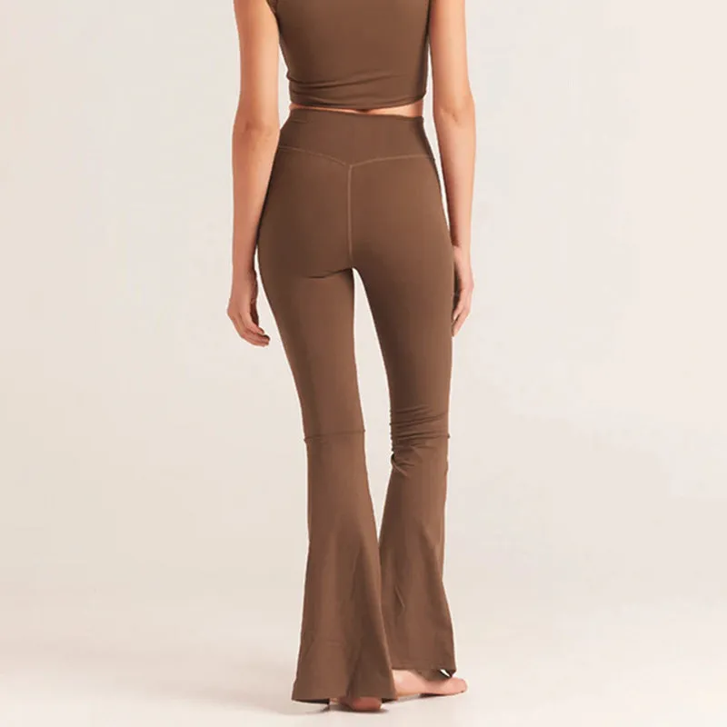 REALAIOT Sanhu Lianjiang Q24PT592 2025 women's clothing autumn and winter high waist comfortable yoga fitness training casual trousers wholesale