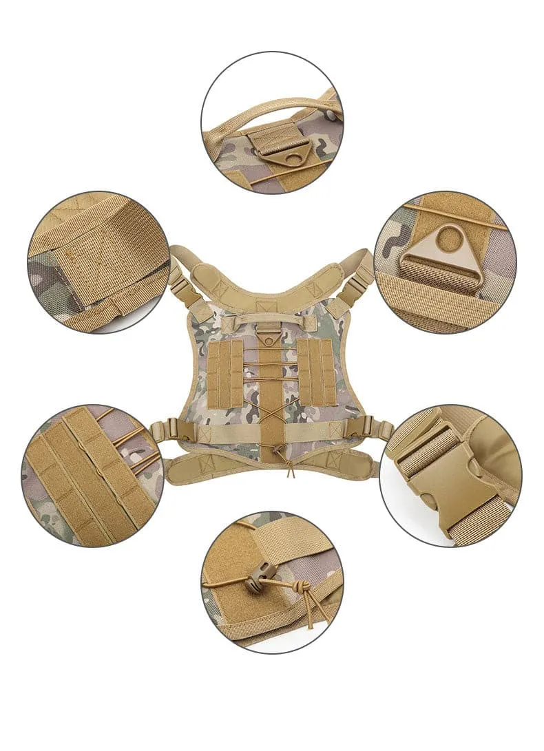 Recon GS2U 2.0 Tactical Dog MOLLE Laser Cut No Pull Harness