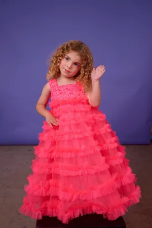 Rihana dress in neon pink