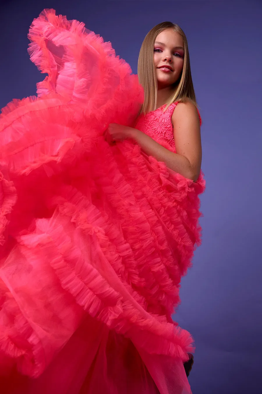 Rihana dress in neon pink