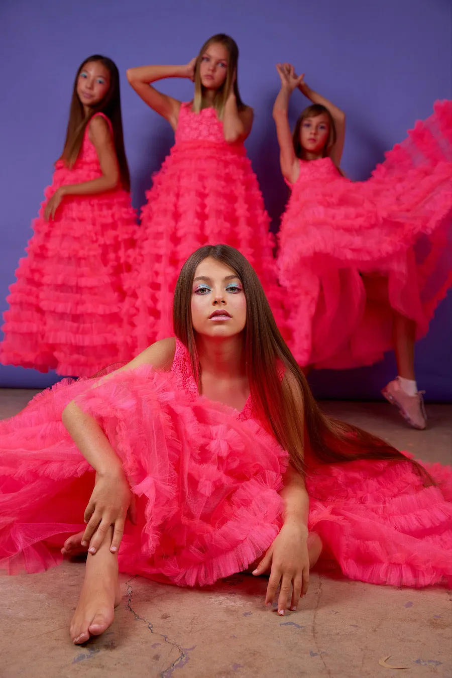 Rihana dress in neon pink