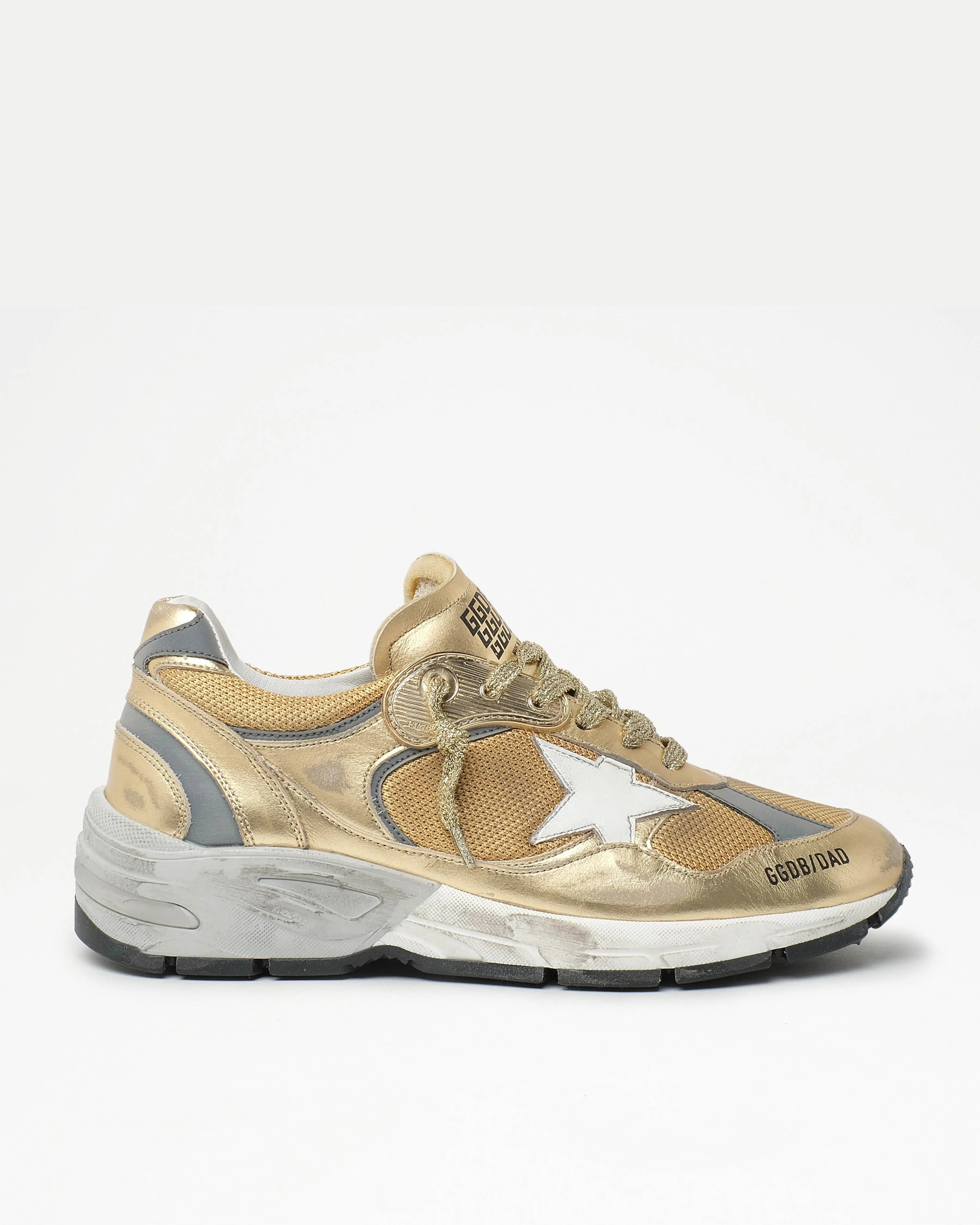 running dad sneaker - gold/white