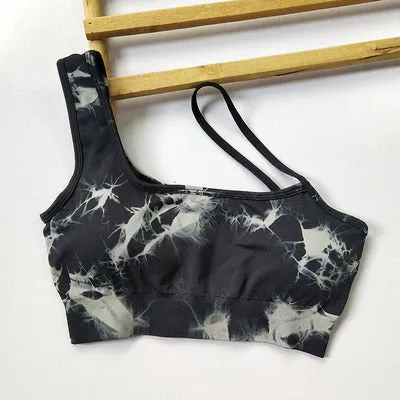 Seamless Fitness Suit | High Waist Tie-dye Bra & Shorts Set | Stretchy Gymwear for Women