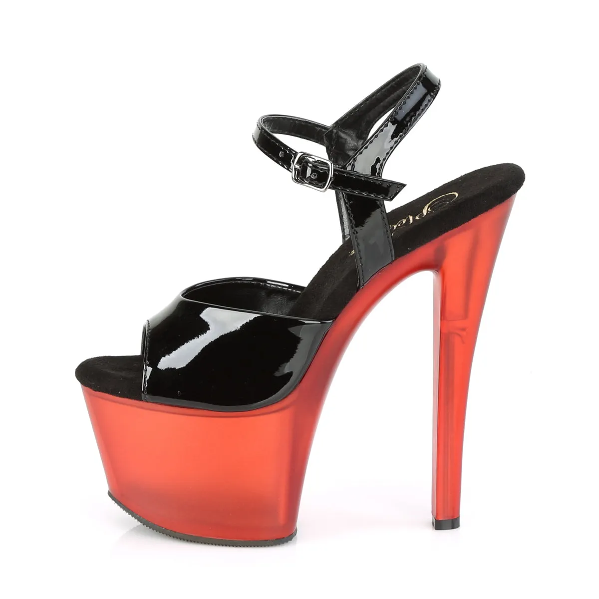 SKY-309T  Black Patent/Frosted Red