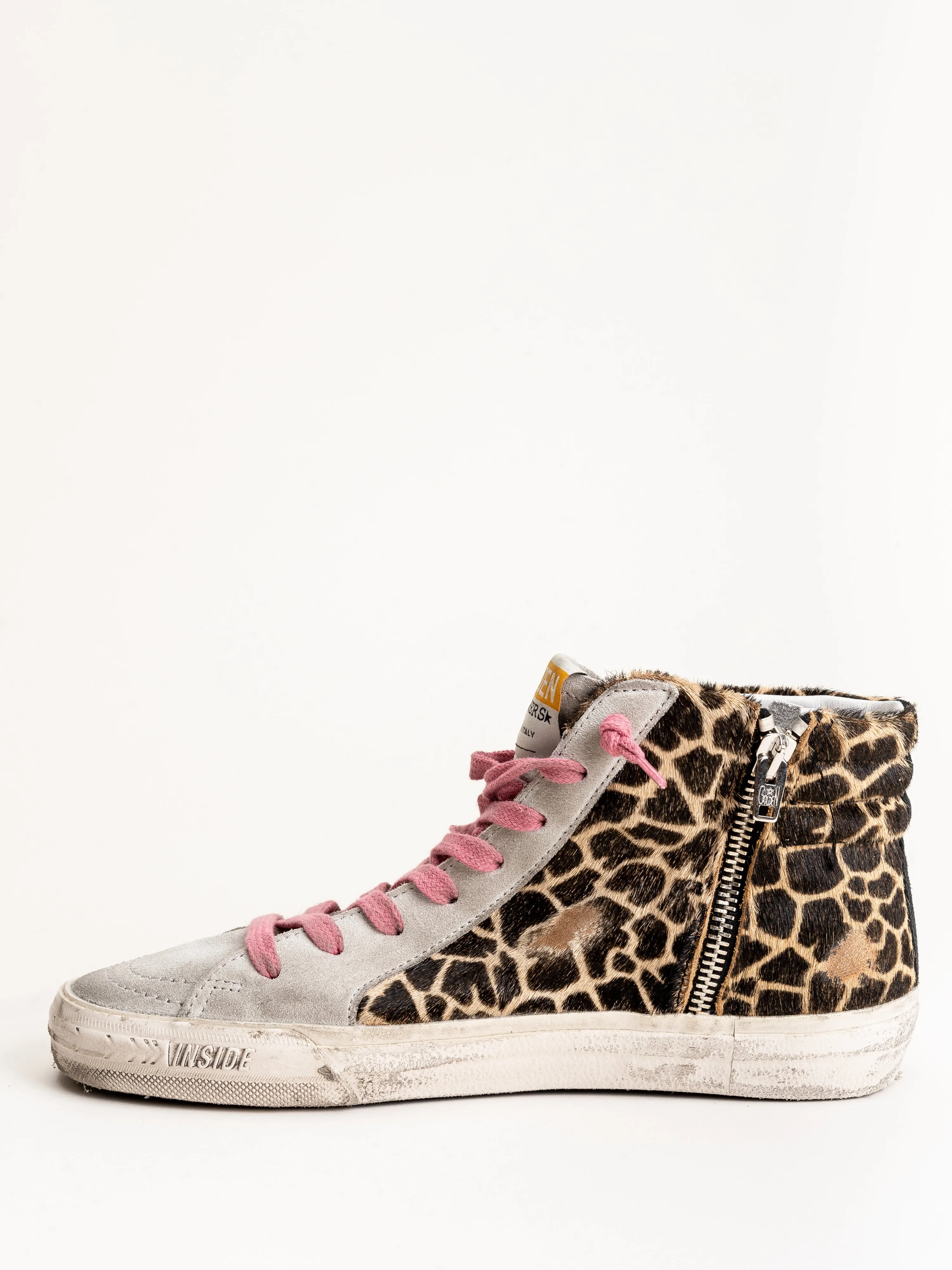 slide sneaker - animalier-silver