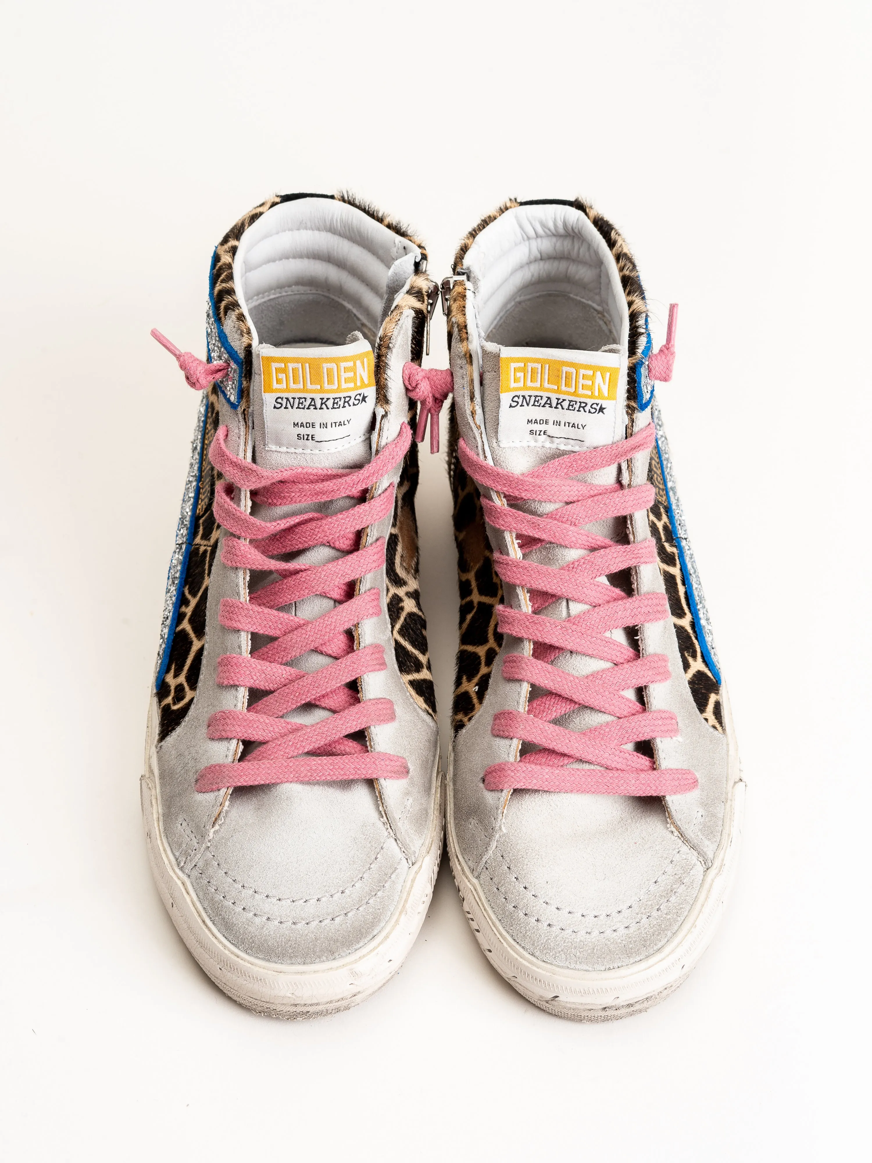 slide sneaker - animalier-silver