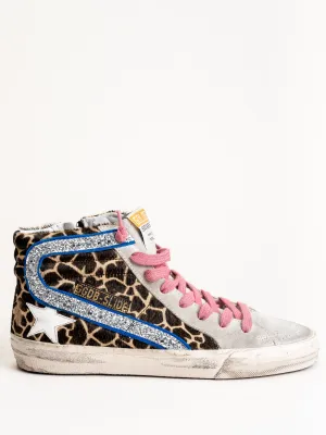 slide sneaker - animalier-silver