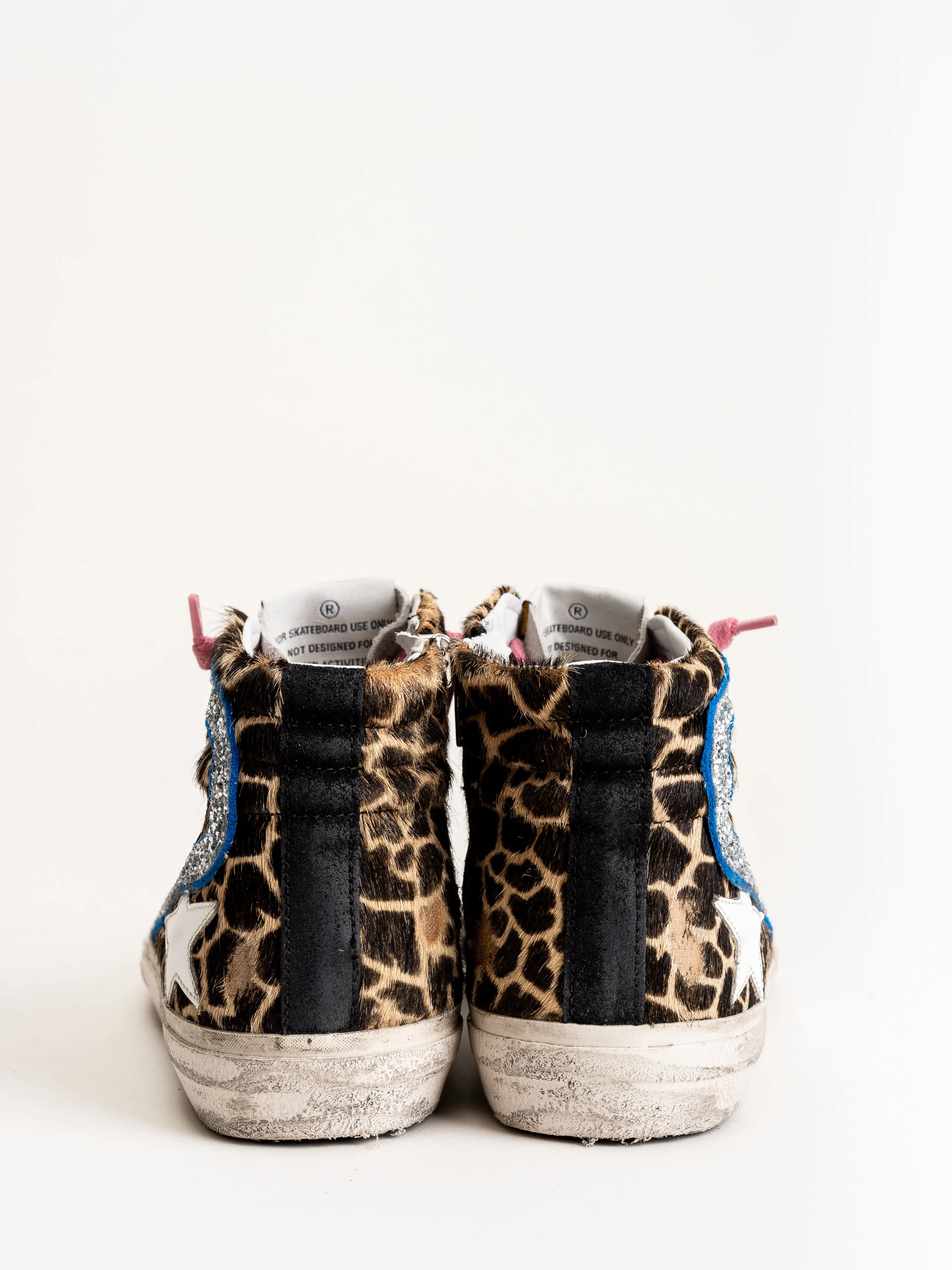 slide sneaker - animalier-silver