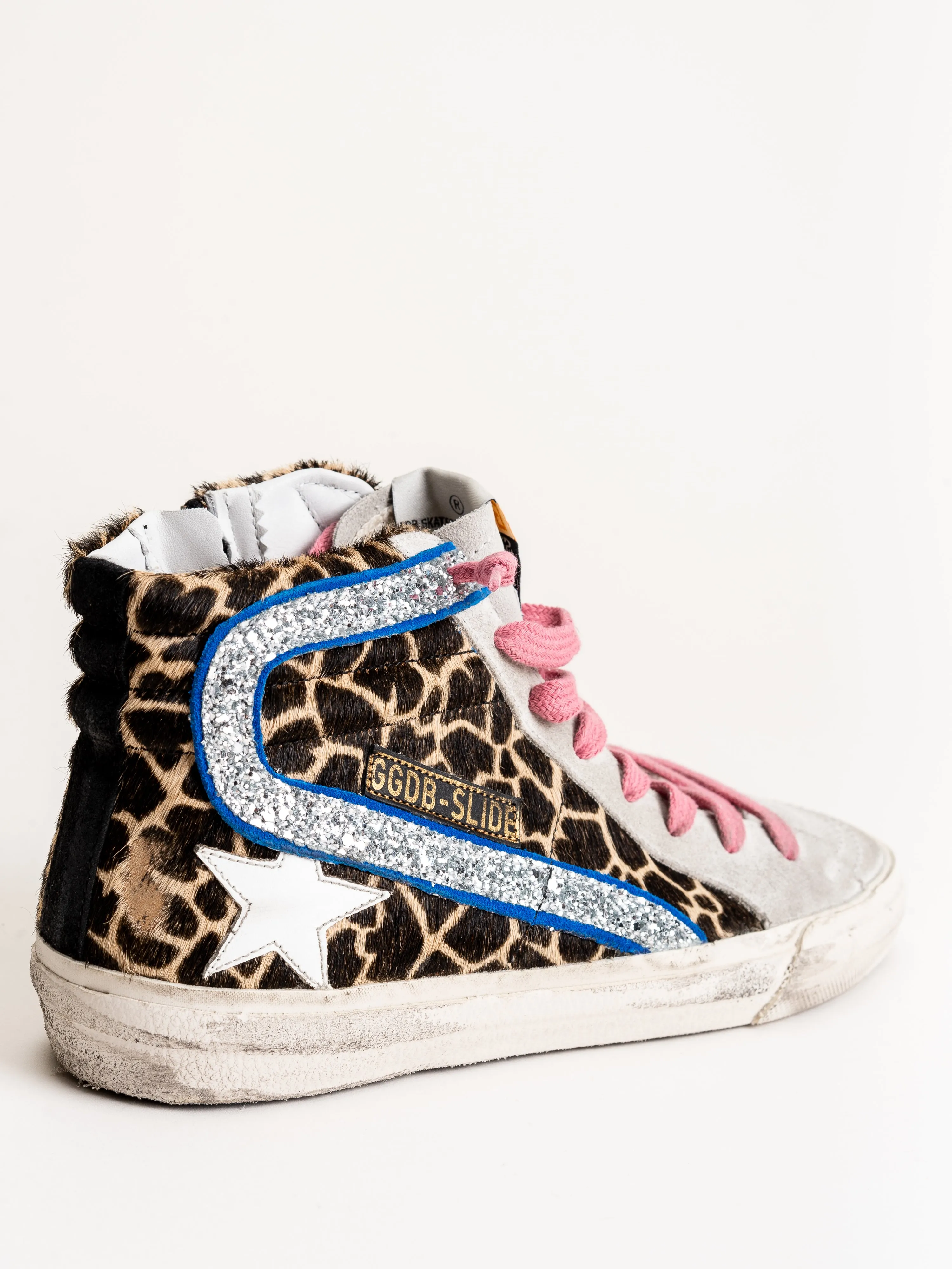 slide sneaker - animalier-silver