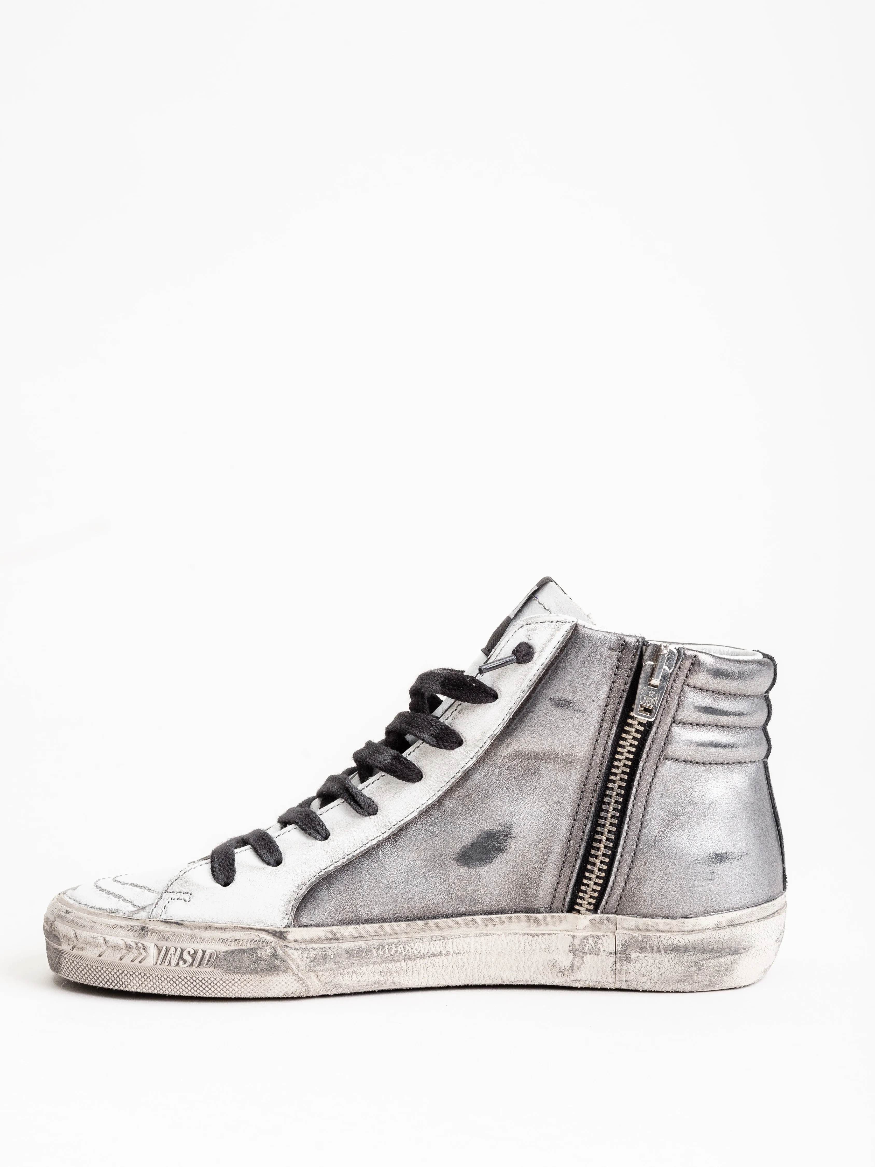 slide sneaker - gun metal
