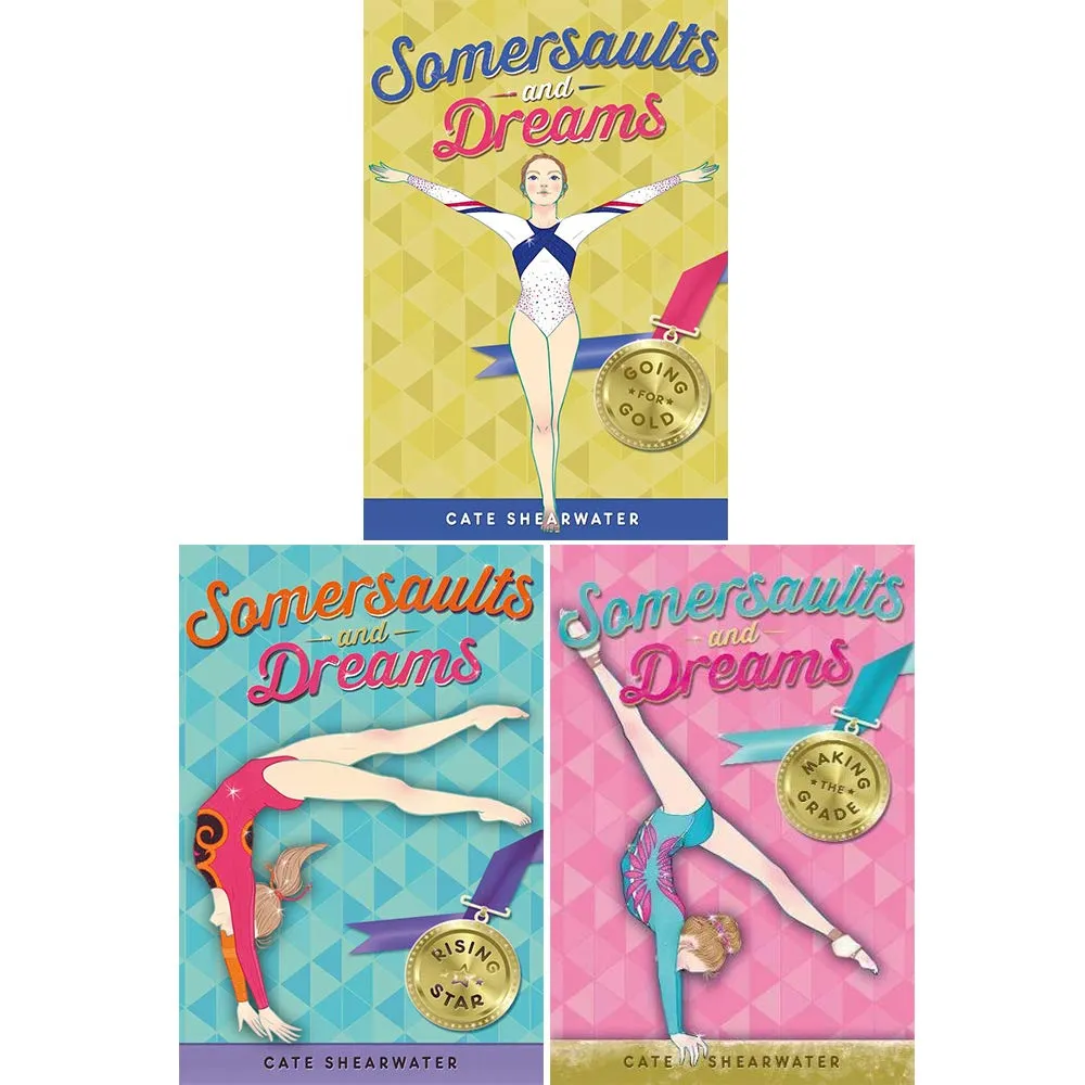 Somersaults and Dreams Series Cate Shearwater Collection 3 Books Set (Going For Gold, Making The Grade, Rising Star)