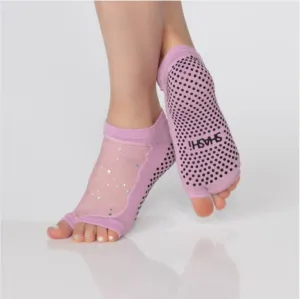 SPARKLE MESH OPEN TOE - ROSE