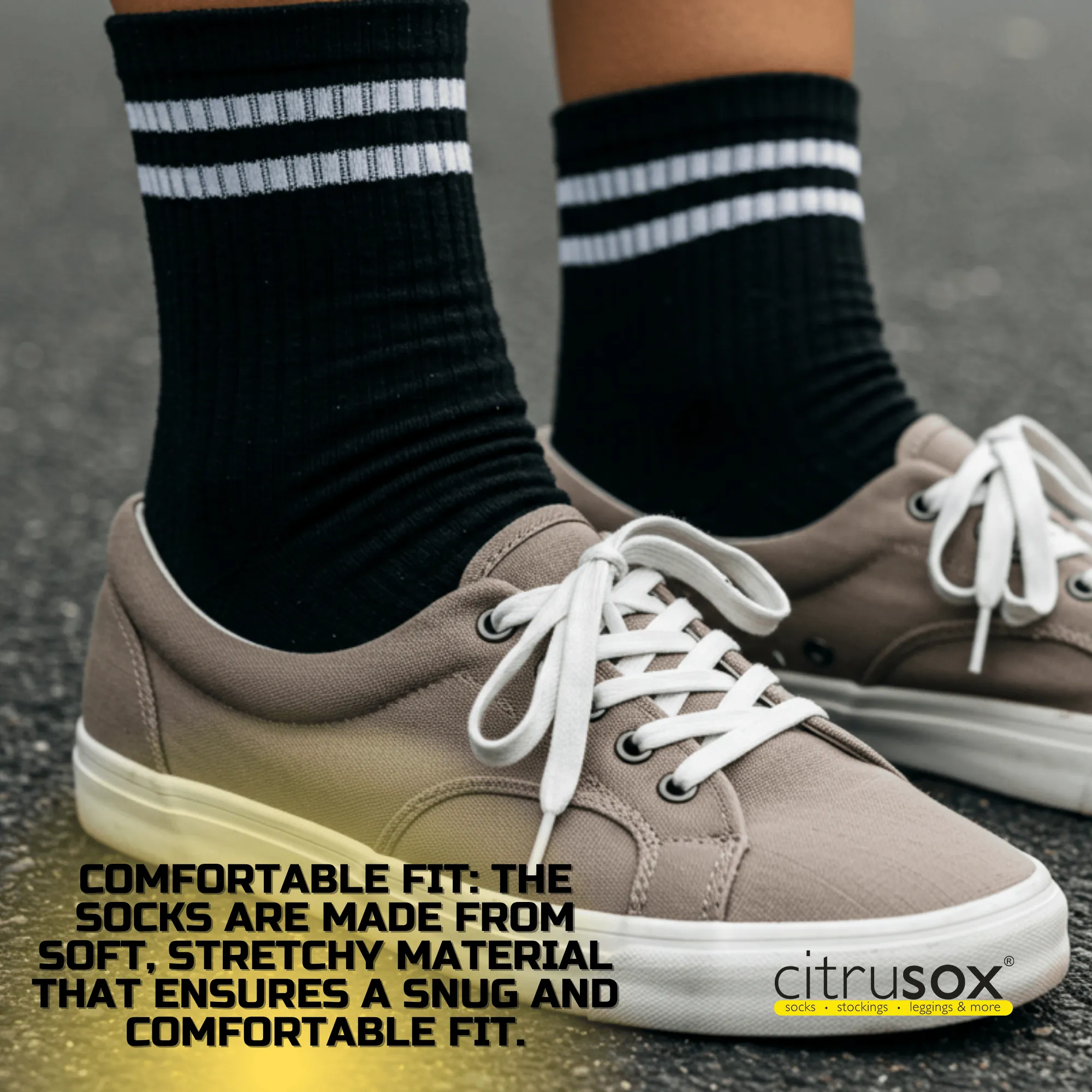 Sports Cushioned Mid-Calf Grip Socks