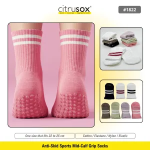 Sports Cushioned Mid-Calf Grip Socks
