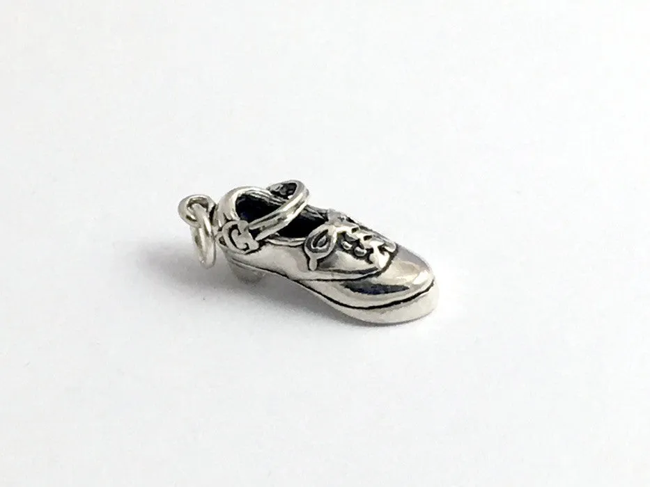 Sterling Silver  Irish Dance hard shoe charm or pendant- Feis- Dancer, feisanna