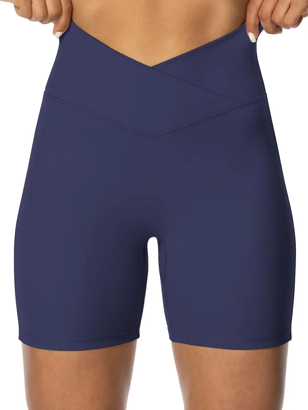 Sunzel No Front Seam Biker Shorts for Women with Pockets, Yoga Workout Gym Bike Shorts