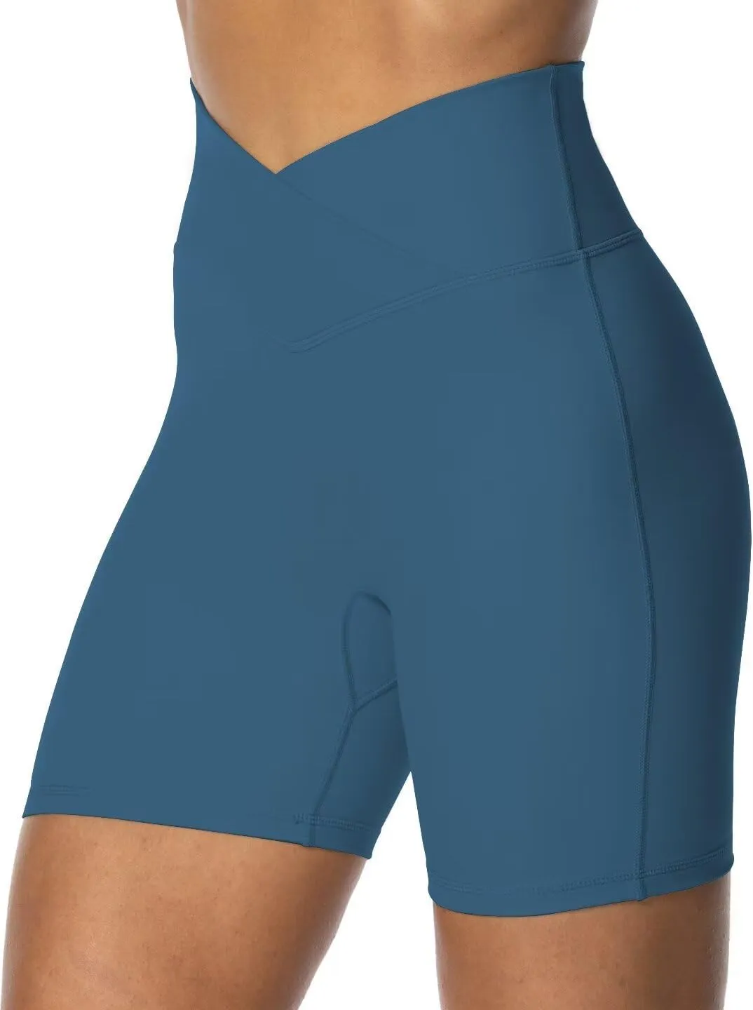 Sunzel No Front Seam Biker Shorts for Women with Pockets, Yoga Workout Gym Bike Shorts