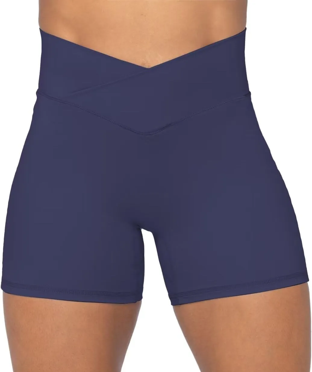 Sunzel No Front Seam Biker Shorts for Women with Pockets, Yoga Workout Gym Bike Shorts