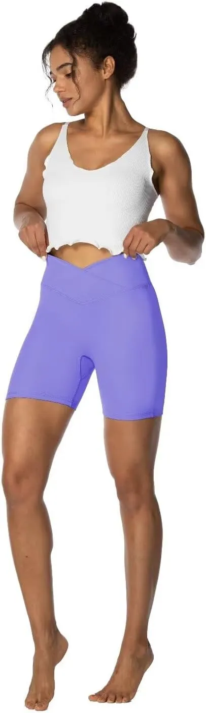 Sunzel No Front Seam Biker Shorts for Women with Pockets, Yoga Workout Gym Bike Shorts