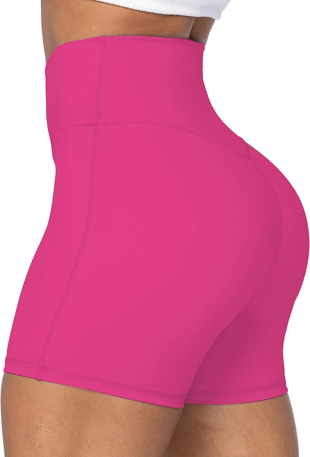 Sunzel No Front Seam Biker Shorts for Women with Pockets, Yoga Workout Gym Bike Shorts
