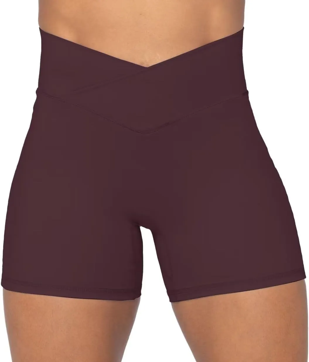 Sunzel No Front Seam Biker Shorts for Women with Pockets, Yoga Workout Gym Bike Shorts