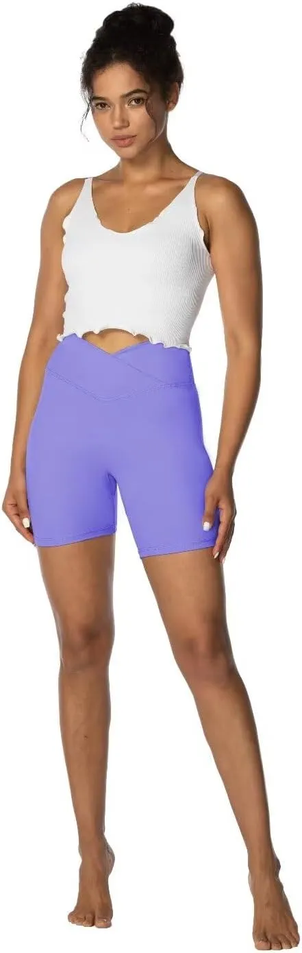 Sunzel No Front Seam Biker Shorts for Women with Pockets, Yoga Workout Gym Bike Shorts